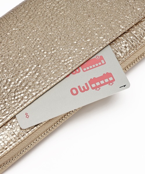 MERCURYDUO（マーキュリーデュオ）の「【MERCURYDUO/マーキュリーデュオ】メタリッククラック調型押し　ラウンド長財布（財布・レディース・シルバー/ブラック/グレイッシュベージュ/ゴールド/ピンク・FREE）」の17枚目の写真