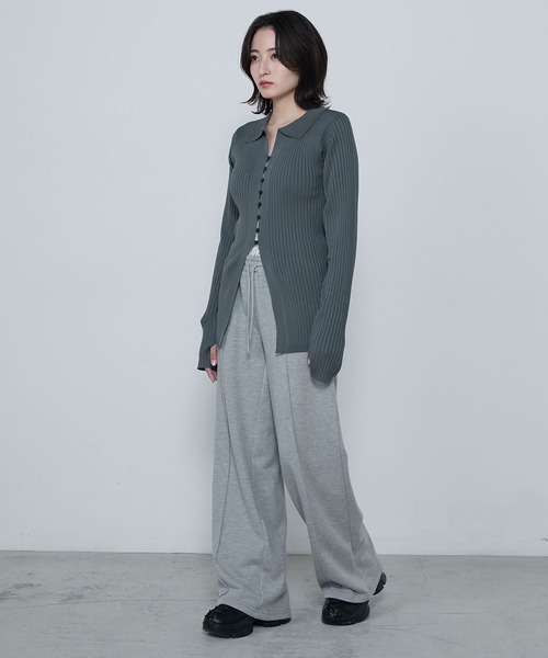 le ELMi（ルエルミ）の「Skipper polo knit slim fit cardigan