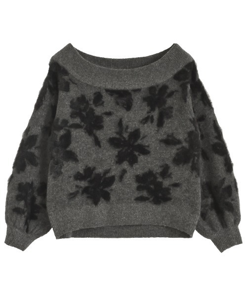 MEISM（ミズム）の「[2024-25 WINTER COLLECTION][MEISM by Re:EDIT]2WAYシャギーフラワージャガードニットトップス（ニット/セーター・レディース・ブラック/グレー・MEDIUM/LARGE）」の20枚目の写真