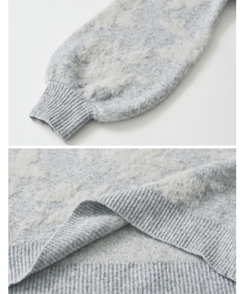 MEISM（ミズム）の「[2024-25 WINTER COLLECTION][MEISM by Re:EDIT]2WAYシャギーフラワージャガードニットトップス（ニット/セーター・レディース・ブラック/グレー・MEDIUM/LARGE）」の19枚目の写真
