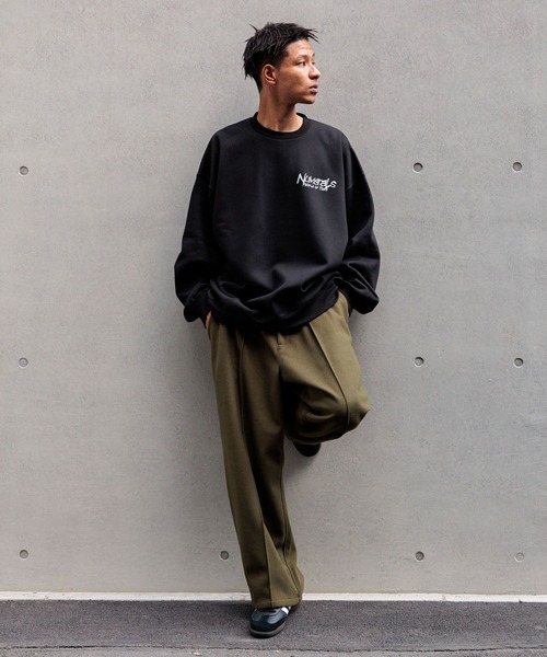 NUMERALS(ヌメラルズ)の「【NUMERALS】起毛ワイドスラックス(スラックス・メンズ・ブラック/カーキ・MEDIUM/LARGE)」の21枚目の写真