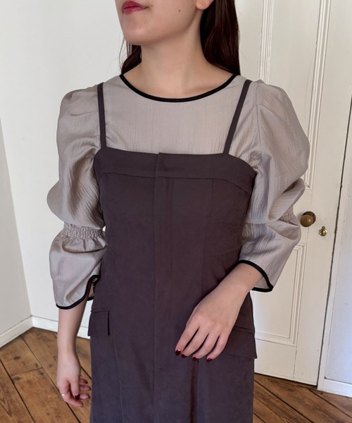 フロントZIPキャミワンピース2 288545（ジャンパースカート）｜mysty woman（ミスティウーマン）