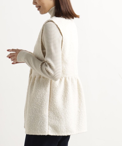 FOUND GOOD（ファウンドグッド）の「ツイードペプラムベスト（ベスト・レディース・グレー系/アイボリー/ブラック・M/L）」の13枚目の写真