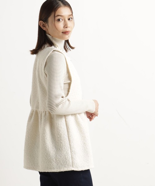 FOUND GOOD（ファウンドグッド）の「ツイードペプラムベスト（ベスト・レディース・グレー系/アイボリー/ブラック・M/L）」の14枚目の写真