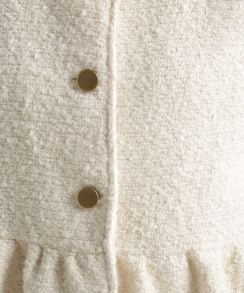 FOUND GOOD（ファウンドグッド）の「ツイードペプラムベスト（ベスト・レディース・グレー系/アイボリー/ブラック・M/L）」の15枚目の写真