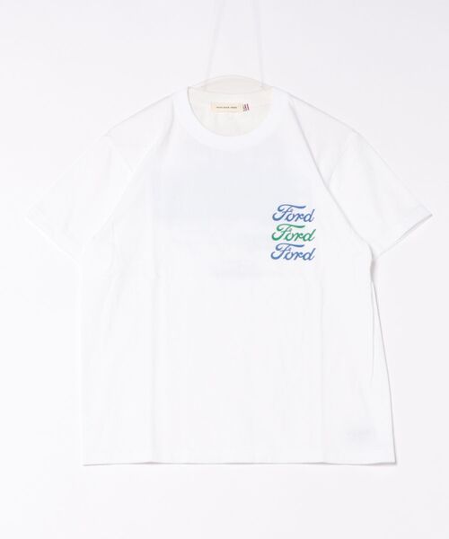 GOOD ROCK SPEED(グッドロックスピード)の「【GOOD ROCK SPEED】25FOD009W ”Ford” Tシャツ/フォード/車(Tシャツ/カットソー・メンズ・ホワイト/チャコール・XL/L/M)」の1枚目の写真