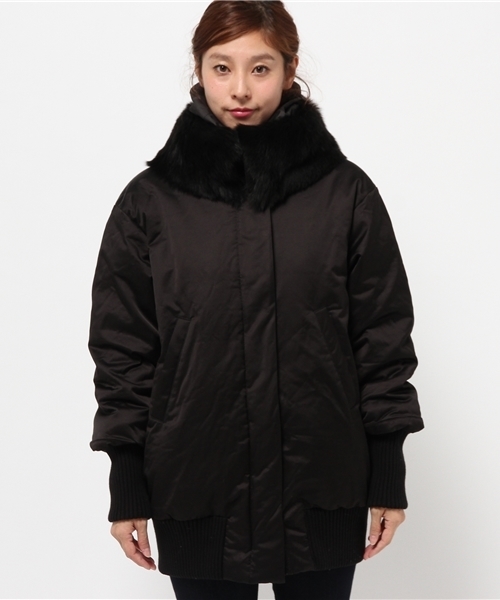OUTLET（アウトレット）の「【DouDou】SA/ライナー付ウールCO（その他アウター・レディース・ブラック・SMALL）」の2枚目の写真