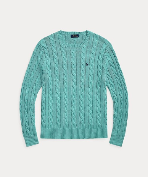 POLO RALPH LAUREN(ポロ ラルフ ローレン)の「ケーブルニット コットン セーター(ニット/セーター・メンズ・グリーン・XXL/XS/XL/S/M/L)」の3枚目の写真