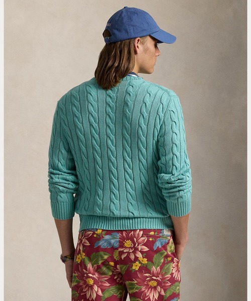 POLO RALPH LAUREN(ポロ ラルフ ローレン)の「ケーブルニット コットン セーター(ニット/セーター・メンズ・グリーン・XXL/XS/XL/S/M/L)」の5枚目の写真