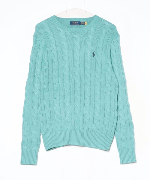 POLO RALPH LAUREN(ポロ ラルフ ローレン)の「ケーブルニット コットン セーター(ニット/セーター・メンズ・グリーン・XXL/XS/XL/S/M/L)」の7枚目の写真