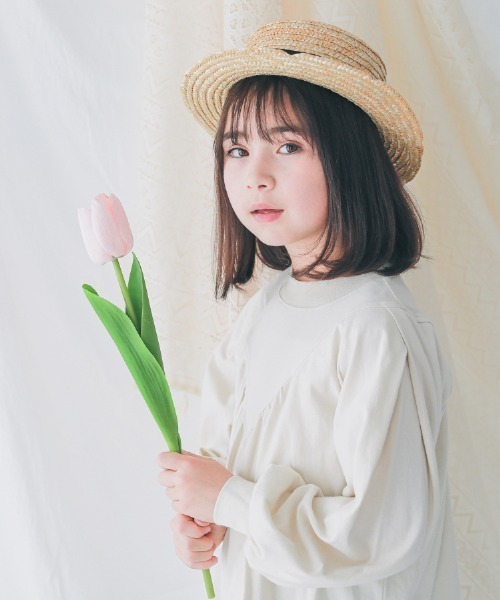 NHT（エヌエイチティー）の「NHT/エヌエイチティー サンカクヨークロングＴシャツ（Tシャツ/カットソー・キッズ・アイボリー/ブラック・120cm/130cm/140cm/150cm/160cm/110cm）」の10枚目の写真