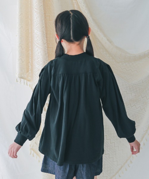 NHT（エヌエイチティー）の「NHT/エヌエイチティー サンカクヨークロングＴシャツ（Tシャツ/カットソー・キッズ・アイボリー/ブラック・120cm/130cm/140cm/150cm/160cm/110cm）」の5枚目の写真