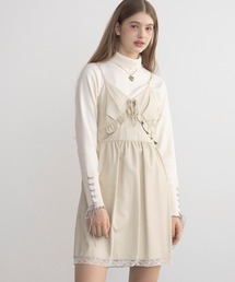 idem（イデム）の「leather frill onepiece／レザーフリルキャミワンピース（ワンピース・レディース）」