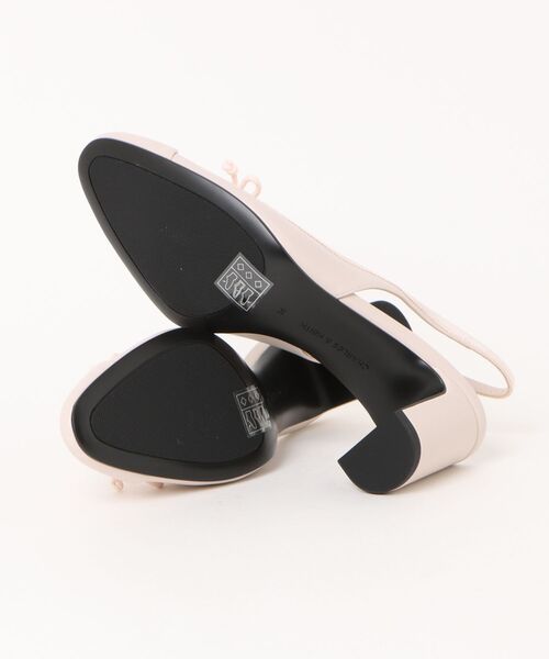 Charles＆Keith　ボウ キャップトゥスリングバックパンプス CHARLES & KEITH ボウ キャップトゥスリングバックパンプス