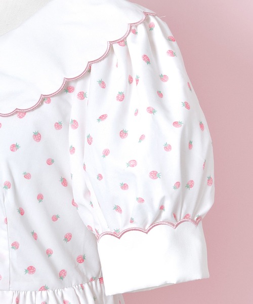 Lolime by mellfy memory(ロリミー バイ メルフィーメモリー)の「Juicy Pop Strawberries ワンピース(ワンピース・レディース・ホワイト/ネイビー・LL/M)」の12枚目の写真