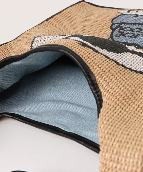 ANITA BILARDI(アニタビラルディ)の「【ANITA BILARDI】スヌーピープリントラフィアバッグ(Q56322)(トートバッグ・レディース・ベージュ/グリーン/ブラウン・ALL)」の7枚目の写真