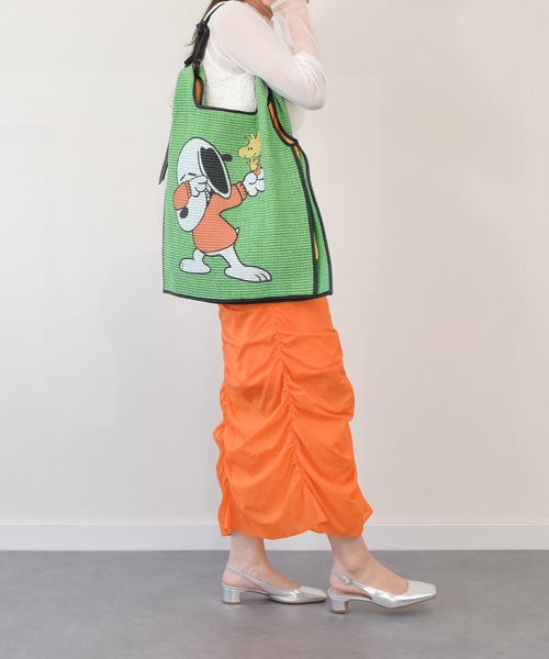 ANITA BILARDI(アニタビラルディ)の「【ANITA BILARDI】スヌーピープリントラフィアバッグ(Q56322)(トートバッグ・レディース・ベージュ/グリーン/ブラウン・ALL)」の16枚目の写真