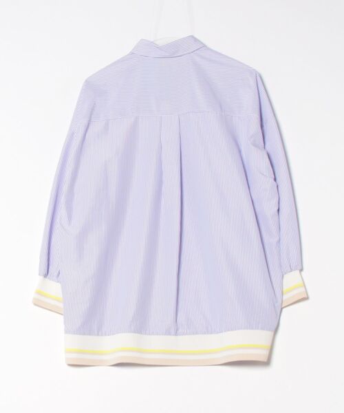 Q（キュー）の「リブドッキングシャツ（シャツ/ブラウス・レディース・ホワイト/ネイビー系/パープル系/ブルー系その他・MEDIUM）」の11枚目の写真