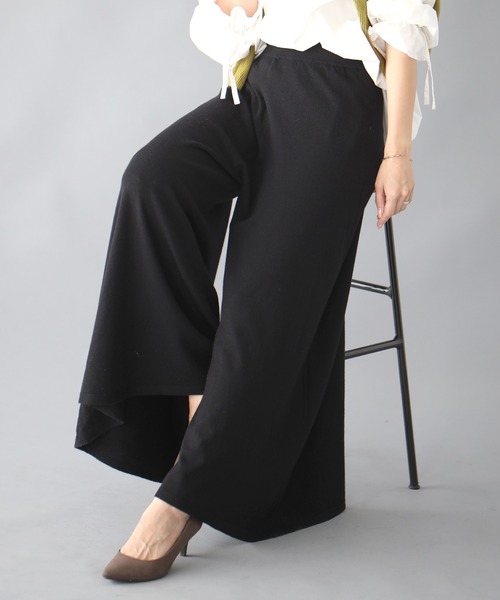 Ehre style(エーレスタイル)の「毎日穿きたい!やみつき極楽ニットパンツ(その他パンツ・レディース・チャコールグレー/ブラック/アイボリー・FREE)」の2枚目の写真