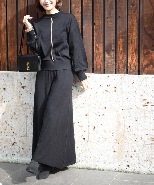 Ehre style(エーレスタイル)の「毎日穿きたい!やみつき極楽ニットパンツ(その他パンツ・レディース・チャコールグレー/ブラック/アイボリー・FREE)」の13枚目の写真