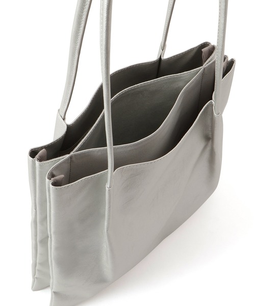 ROPE' PICNIC(ロペピクニック)の「【A4対応・洗える】3層ミドルトートバッグ/通勤対応・新色追加(トートバッグ・レディース・ブラック/ブラウン/シルバー/ライトグリーン/キナリ/ホワイト系その他4/ピンク系その他2・FREE)」の8枚目の写真