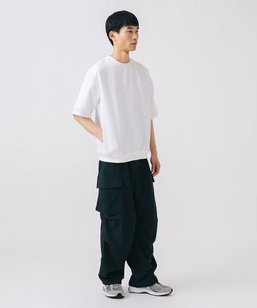 BEAMS HEART(ビームスハート)の「【ユニセックス】ポリメランジ 布帛 Tシャツ(吸水速乾)(Tシャツ/カットソー・メンズ・ホワイト/ベージュ/カーキ/ネイビー・S/M/L/XL)」の6枚目の写真