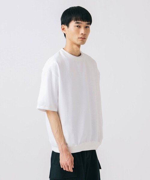 BEAMS HEART(ビームスハート)の「【ユニセックス】ポリメランジ 布帛 Tシャツ(吸水速乾)(Tシャツ/カットソー・メンズ・ホワイト/ベージュ/カーキ/ネイビー・S/M/L/XL)」の7枚目の写真