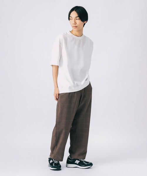 BEAMS HEART(ビームスハート)の「【ユニセックス】ポリメランジ 布帛 Tシャツ(吸水速乾)(Tシャツ/カットソー・メンズ・ホワイト/ベージュ/カーキ/ネイビー・S/M/L/XL)」の8枚目の写真