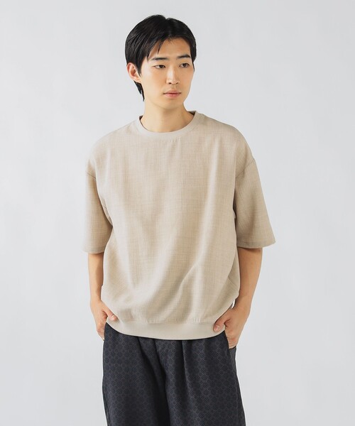 BEAMS HEART(ビームスハート)の「【ユニセックス】ポリメランジ 布帛 Tシャツ(吸水速乾)(Tシャツ/カットソー・メンズ・ホワイト/ベージュ/カーキ/ネイビー・S/M/L/XL)」の12枚目の写真