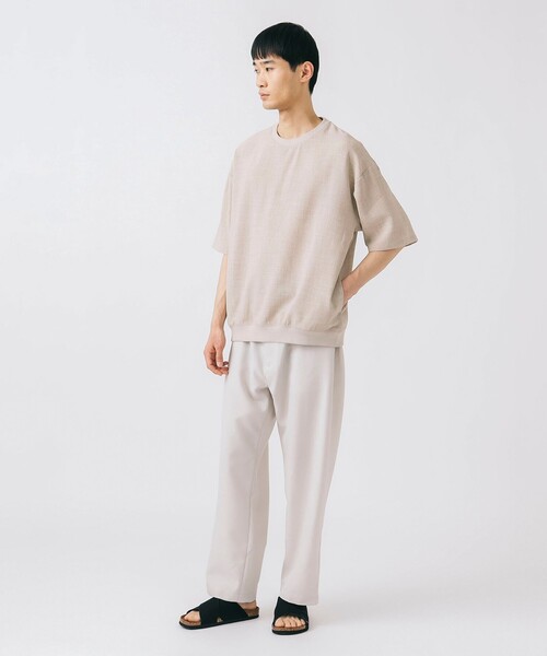 BEAMS HEART(ビームスハート)の「【ユニセックス】ポリメランジ 布帛 Tシャツ(吸水速乾)(Tシャツ/カットソー・メンズ・ホワイト/ベージュ/カーキ/ネイビー・S/M/L/XL)」の15枚目の写真