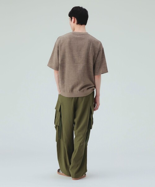 BEAMS HEART(ビームスハート)の「【6/18値下げ】ポリメランジ 布帛 Tシャツ(吸水速乾・ユニセックス)(Tシャツ/カットソー・メンズ・ベージュ/ネイビー/カーキ/ホワイト・S/M/L/XL)」の20枚目の写真