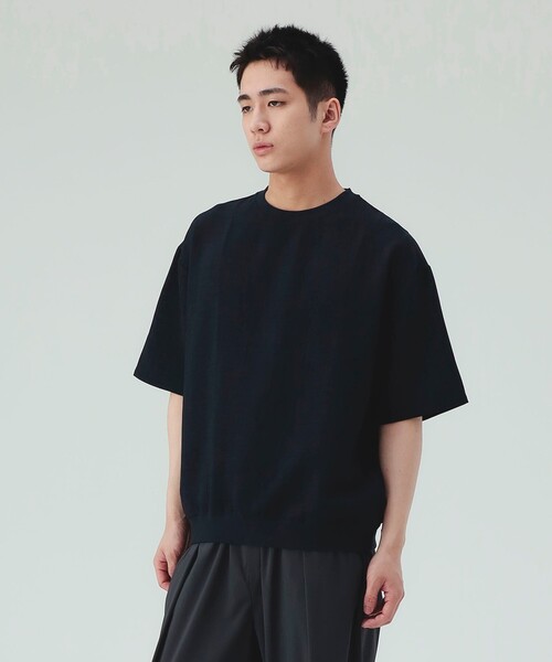 BEAMS HEART(ビームスハート)の「【6/18値下げ】ポリメランジ 布帛 Tシャツ(吸水速乾・ユニセックス)(Tシャツ/カットソー・メンズ・ベージュ/ネイビー/カーキ/ホワイト・S/M/L/XL)」の10枚目の写真
