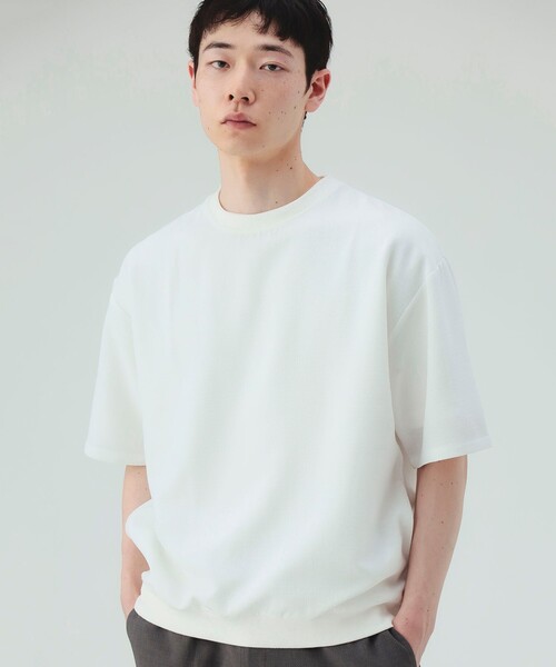 BEAMS HEART(ビームスハート)の「ポリメランジ 布帛 Tシャツ (吸水速乾)(Tシャツ/カットソー・メンズ・ベージュ/ネイビー/カーキ/ホワイト・S/M/L/XL)」の2枚目の写真