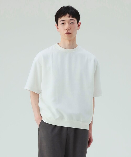 BEAMS HEART(ビームスハート)の「ポリメランジ 布帛 Tシャツ (吸水速乾)(Tシャツ/カットソー・メンズ・ベージュ/ネイビー/カーキ/ホワイト・S/M/L/XL)」の6枚目の写真