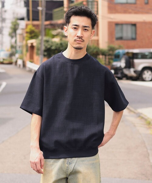 BEAMS HEART(ビームスハート)の「ポリメランジ 布帛 Tシャツ (吸水速乾)(Tシャツ/カットソー・メンズ・ベージュ/ネイビー/カーキ/ホワイト・S/M/L/XL)」の7枚目の写真