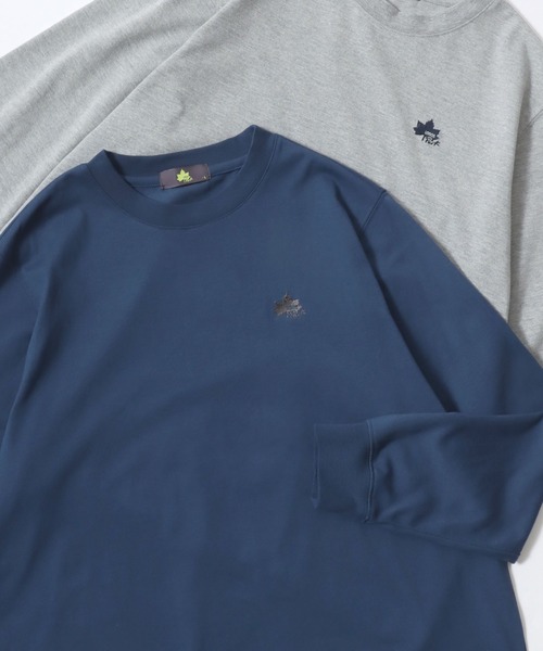 LOGOS(ロゴス)の「LOGOS/ロゴス ワンポイント刺繍 ロンT 長袖 レディース メンズ(Tシャツ/カットソー・メンズ・グレー/ホワイト/スミクロ/オレンジ/ダークブルー・M/L/LL)」の5枚目の写真