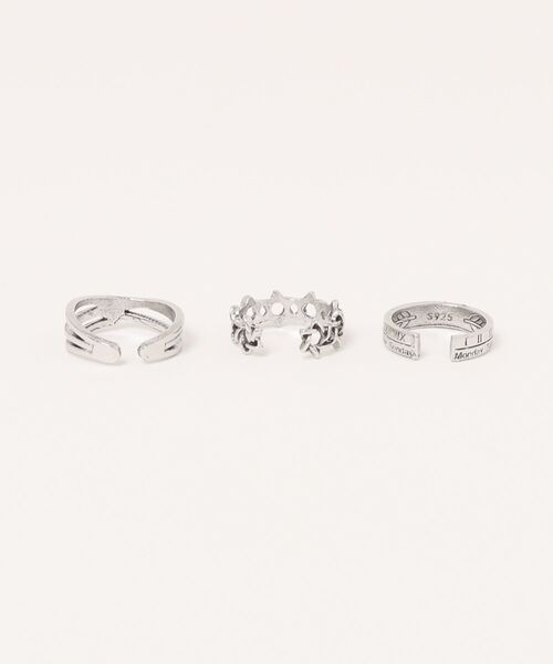 NO WAY（ノーウェイ）の「/Bz/EK223/モチーフリング3個セット（リング・メンズ・シルバー・FREE）」の5枚目の写真