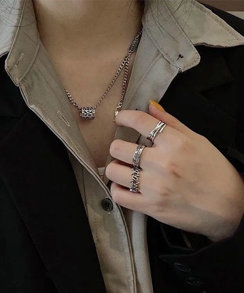 NO WAY（ノーウェイ）の「/Bz/EK223/モチーフリング3個セット（リング・メンズ・シルバー・FREE）」の4枚目の写真