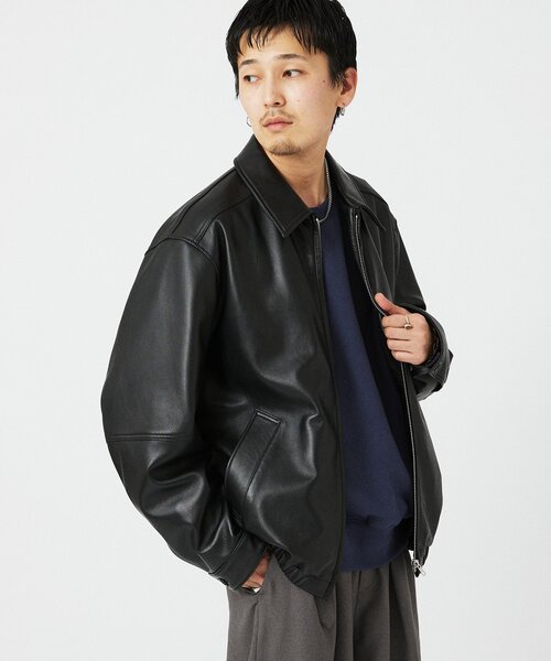 SKOOKUM（スクーカム）の「《追加》SKOOKUM / スクーカム 別注 シープレザー ジップジャケット（ライダースジャケット・メンズ・ブラック・LARGE/MEDIUM）」の9枚目の写真