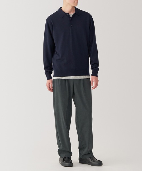 無印良品(ムジルシリョウヒン)の「紳士 乾きやすいイージータックワイドパンツ(その他パンツ・メンズ・チャコールグレー/ブラック/ブラウン系・S/M/L/XL)」の17枚目の写真