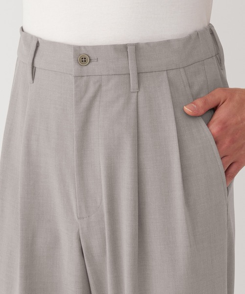 無印良品(ムジルシリョウヒン)の「紳士 乾きやすいイージータックワイドパンツ(その他パンツ・メンズ・チャコールグレー/ブラック/ブラウン系・S/M/L/XL)」の16枚目の写真