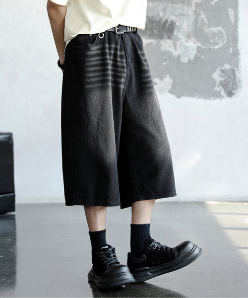 24ss 【ELENI】NOBLE デニムライクバギーパンツ 黒 即完 新作 デニムバギーパンツ|LANVIN en Bleu | LANVIN en Bleu