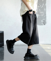 FVLMEN（フルメン）の「【neos】ルーズシルエット ヴィンテージライク オーバーダイ 7分丈 バギー バミューダ デニム ハーフパンツ（デニムパンツ）」