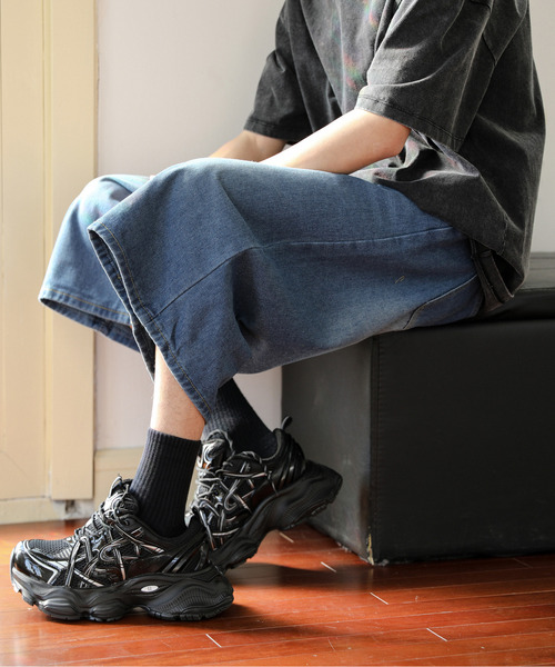 SENEEルーズビンテージライクデニム S ブラック SENEE（セニー）の「loose vintage like denim（ルーズ