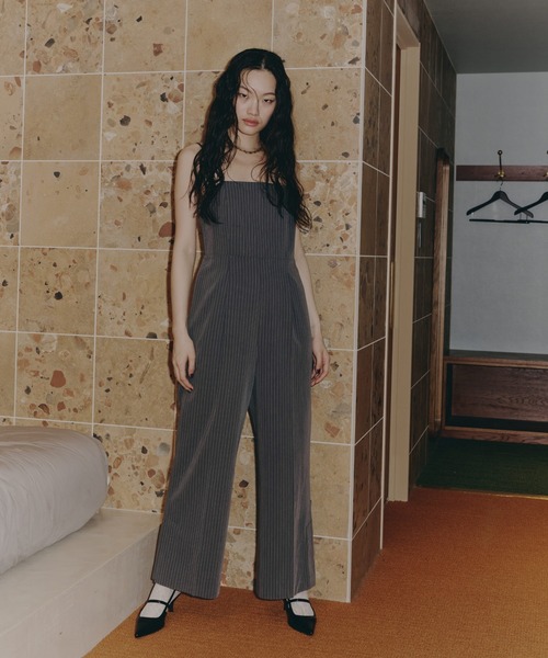 ピンストライプオールインワンドレス / pinstripe all in one dress