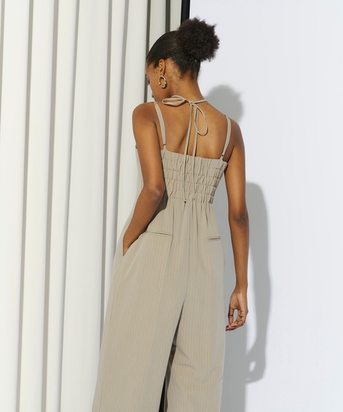 ANDRESD(アンドレスド)の「ピンストライプオールインワンドレス / pinstripe all in one dress(パンツドレス・レディース・グレー/ベージュ・L/M/S)」の15枚目の写真