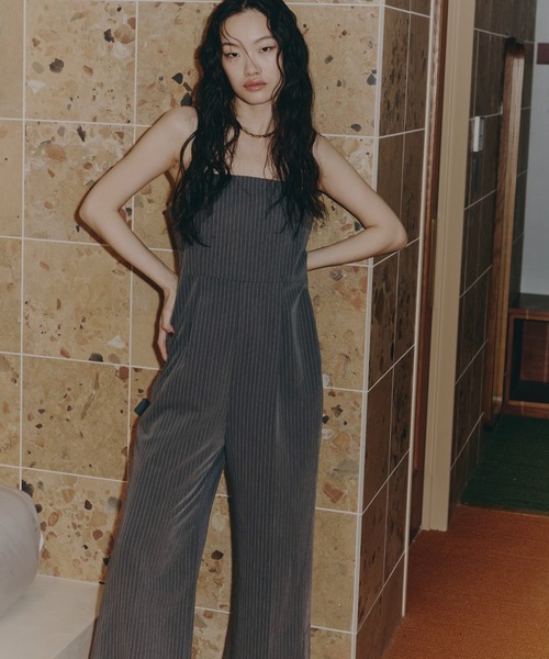 ピンストライプオールインワンドレス / pinstripe all in one dress