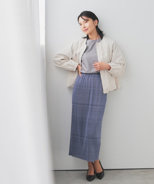 GLACIER lusso(グラシアルッソ)の「レースナロースカート(スカート・レディース・アイボリー/ブラック/グレイッシュブルー・L/LL/M/S)」の21枚目の写真