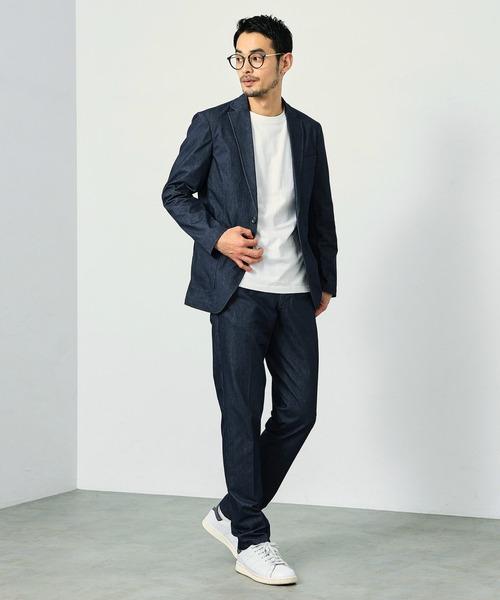 EDWIN（エドウィン）の「EDWIN エドウィン デニスラ テーパード スラックス デニムパンツ ストレッチ ビジネス（その他パンツ・メンズ・グレー/ブラック/ネイビー・SMALL/MEDIUM/LARGE/X-LARGE）」の5枚目の写真