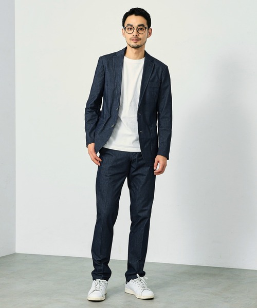 EDWIN（エドウィン）の「EDWIN エドウィン デニスラ テーパード スラックス デニムパンツ ストレッチ ビジネス（その他パンツ・メンズ・グレー/ブラック/ネイビー・SMALL/MEDIUM/LARGE/X-LARGE）」の4枚目の写真